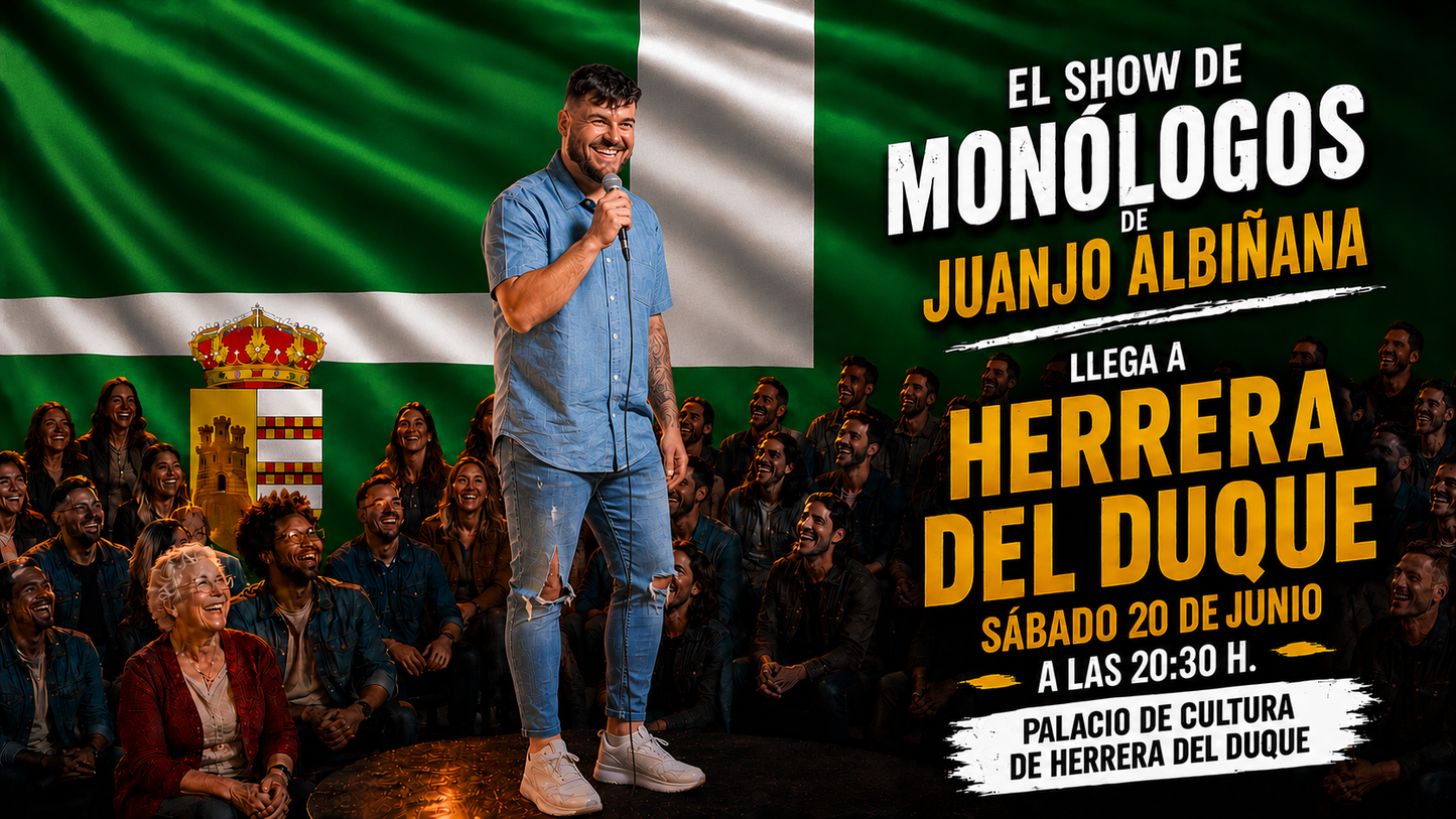Juanjo Albiñana en Herrera del Duque (BADAJOZ) SÁBADO 20 DE JUNIO A LAS 20:30 H.