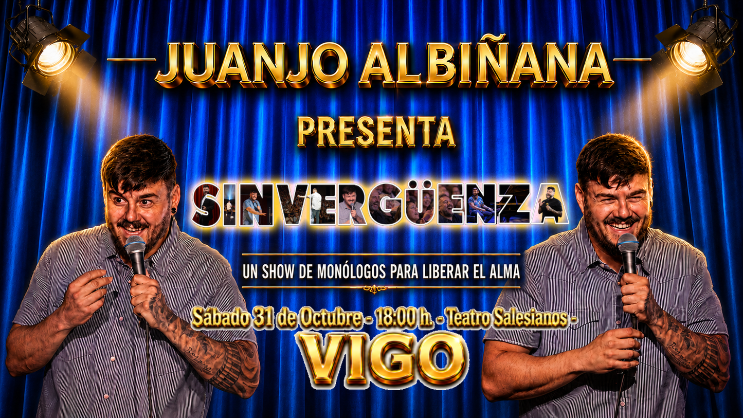 El Show de monólogos de Juanjo Albiñana en Vigo - Sábado 31 de Octubre a las 18:00 h. - Cine Teatro Salesianos